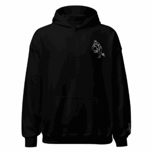 Sweat – La passe<br>Noir & Broderie Blanche