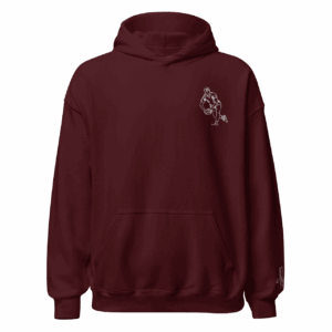 Sweat – La passe<br>Marron & Broderie Blanche