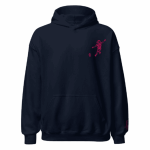 Sweat – La pénalité<br>Bleu & Broderie Rose