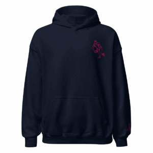 Sweat – La passe<br>Bleu & Broderie Rose