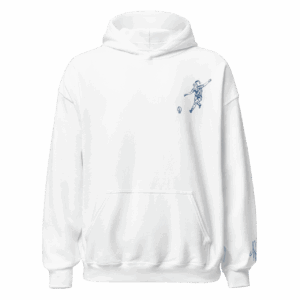 Sweat – La pénalité<br>Blanc & Broderie Bleue