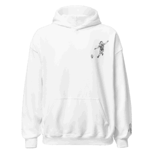 Sweat – La pénalité<br>Blanc & Broderie Noire