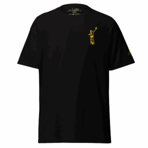 T-shirt – Le lift<br>Noir & Broderie Jaune