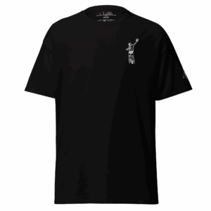 T-shirt – Le lift<br>Noir & Broderie Blanche