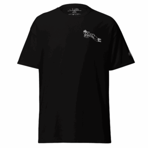 T-shirt – L'essai<br>Noir & Broderie Blanche