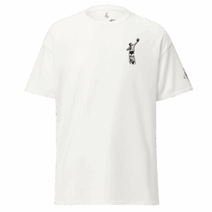 T-shirt – Le lift<br>Blanc & Broderie Noire