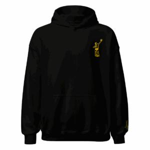Sweat – Le lift<br>Noir & Broderie Jaune