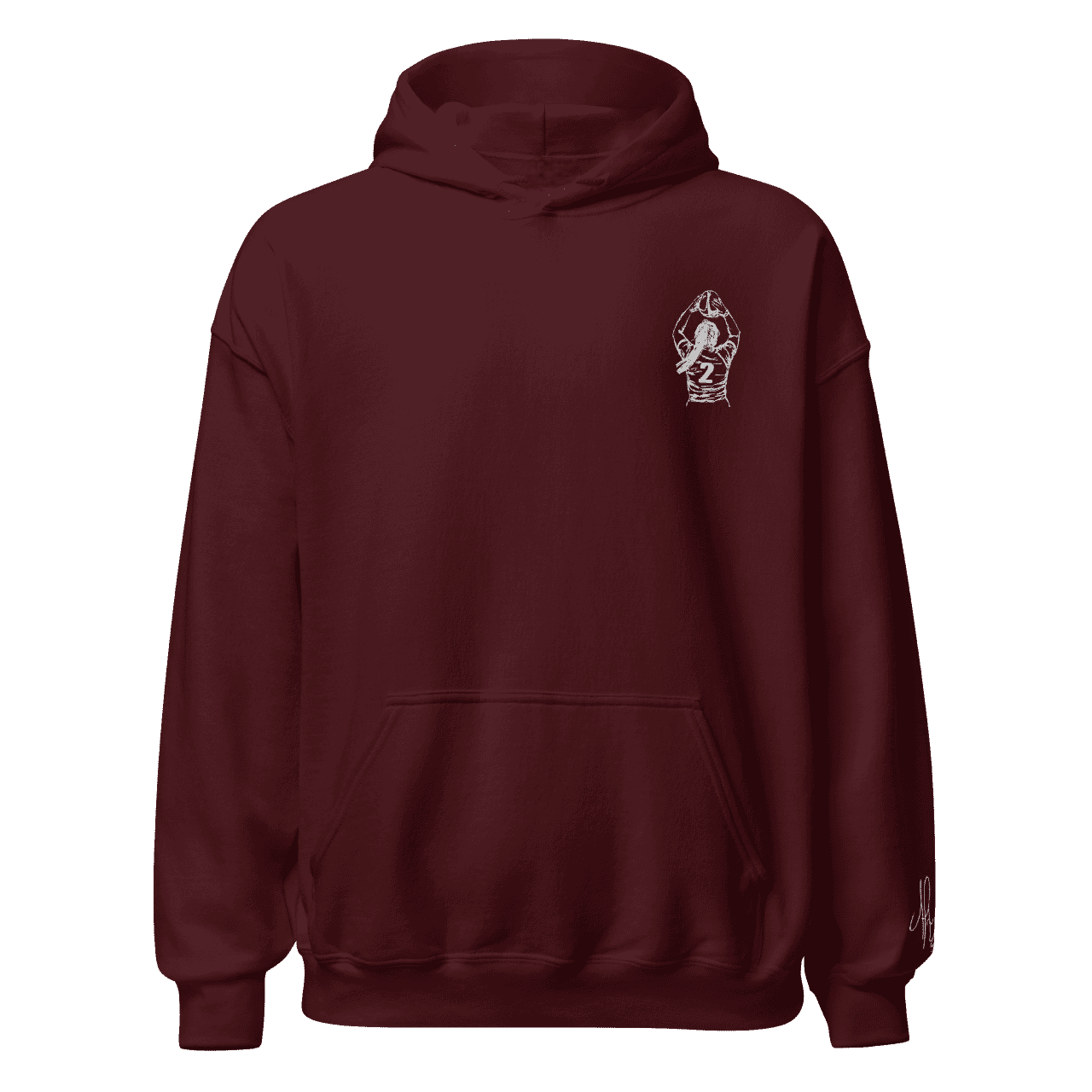 Sweat – Le lancer<br>Prune & Broderie Blanche