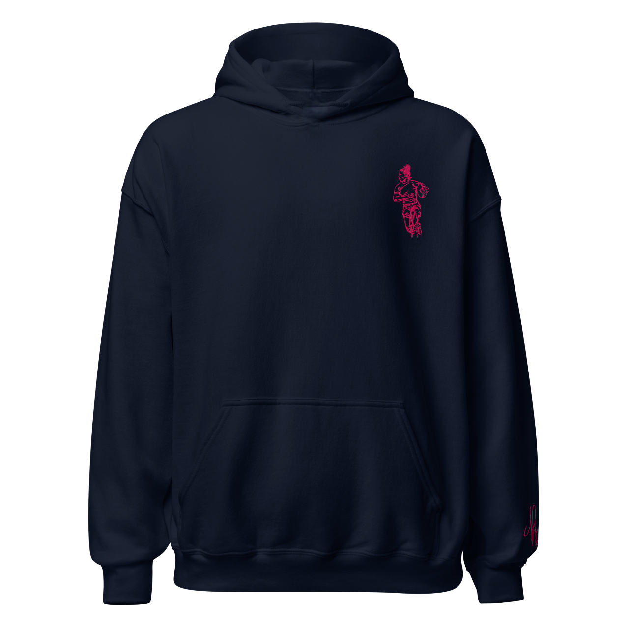 Marine & Broderie Rose