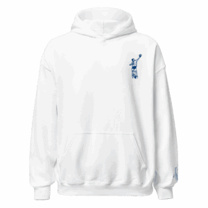 Sweat – Le lift<br>Blanc & Broderie Bleue